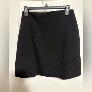 BCBGMaxAzria Black Asymmetrical Mini Skirt